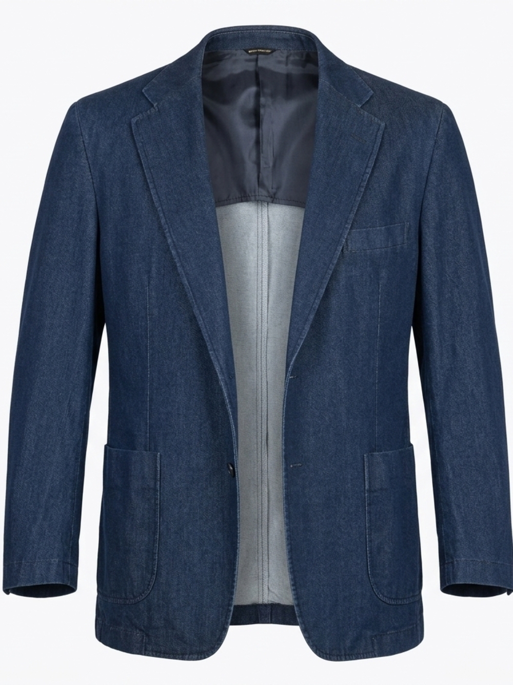 Norm Thompson Denim Blazer Sport Coat Blue Cotton Size 46L Large Tall